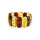 Two Toned Amber Flat Beaded Bracelet, image , picture 3