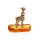 Очаровательный сувенир из латуни и натурального янтаря «Весёлый жираф», image , picture 4