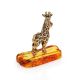 Очаровательный сувенир из латуни и натурального янтаря «Весёлый жираф», image , picture 5