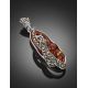 Amber Statement Pendant With Marcasites The Colorado, image , picture 2