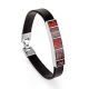 Leather Bracelet With Cherry Amber The London, image , picture 4