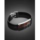 Leather Bracelet With Cherry Amber The London, image , picture 2