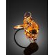 Handmade Golden Ring With Lemon Amber The Rialto, Ring Size: Adjustable, image , picture 2