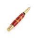Handcrafted Padauk Wood Fountain Pen With Honey Amber The Indonesia, image , picture 6