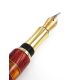 Handcrafted Padauk Wood Fountain Pen With Honey Amber The Indonesia, image , picture 5