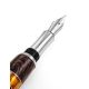 Handcrafted Wenge Wood Fountain Pen With Cognac Amber The Indonesia, image , picture 3