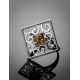 Cocktail Silver Ring With Green Amber The Arabesque, Ring Size: 10 / 20, image , picture 2