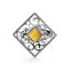 Cocktail Ring With Honey Amber In Sterling Silver The Arabesque, Ring Size: 11 / 20.5, image , picture 3