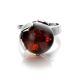 Designer Silver Ring With Cherry Amber The League, Ring Size: Adjustable, image , picture 5