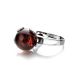 Designer Silver Ring With Cherry Amber The League, Ring Size: Adjustable, image , picture 6