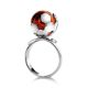 Designer Silver Ring With Cherry Amber The League, Ring Size: Adjustable, image , picture 3