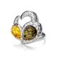 Dazzling Amber Ring In Sterling Silver The Eagles, Ring Size: 9.5 / 19.5, image , picture 4
