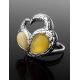 Honey Dazzling Amber Ring In Sterling Silver The Eagles, Ring Size: 9 / 19, image , picture 2