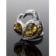 Green Dazzling Amber Ring In Sterling Silver The Eagles Collection, Ring Size: 8.5 / 18.5, image , picture 2
