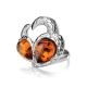 Cognac Amber Ring In Sterling Silver The Eagles, Ring Size: 8.5 / 18.5, image , picture 4