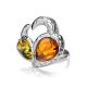 Multicolor Dazzling  Amber Ring In Sterling Silver The Eagles, Ring Size: 12 / 21.5, image , picture 5