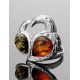 Multicolor Dazzling  Amber Ring In Sterling Silver The Eagles, Ring Size: 4 / 15, image , picture 2