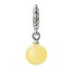 Sterling Silver Charm With Cute Honey Amber Ball Pendant, image , picture 3