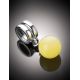 Sterling Silver Charm With Little Round Amber Pendant, image , picture 2