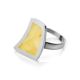 Honey Amber Ring In Sterling Silver The London, Ring Size: Adjustable, image , picture 4