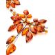 Cognac Amber Floral Necklace The Primula, image , picture 6