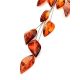 Cognac Amber Floral Necklace The Primula, image , picture 7