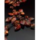 Cognac Amber Floral Necklace The Primula, image , picture 2