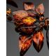 Cognac Amber Floral Necklace The Primula, image , picture 3