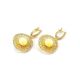 Drop Amber Earrings In Gold With Crystals The Venus, image , picture 4