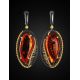 Amber Earrings In Gold-Plated Silver The Triumph, image , picture 2