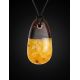 Handcrafted Honey Amber Pendant With Natural Wood The Indonesia, image , picture 2