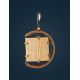 Round Gold Plated Pendant With Natural Mammoth Tusk The Era, image , picture 2