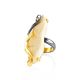 Extravagant Gold-Plated Ring With Natural Mammoth Tusk The Era, Ring Size: Adjustable, image , picture 3