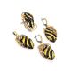 Amber Earrings In Gold-Plated Silver With Cultured Pearls The Electra, image , picture 4