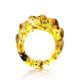 Handcrafted Carved Amber Band Ring The Magma, image , picture 5