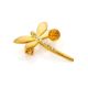 Gold Plated Dragonfly Brooch With Lemon Amber And Crystals The Beoluna, image , picture 3