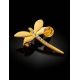 Gold Plated Dragonfly Brooch With Lemon Amber And Crystals The Beoluna, image , picture 4