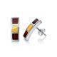 Amber Stud Earring In Sterling Silver The London, image , picture 3