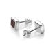 Amber Stud Earrings In Sterling Silver The London, image , picture 3