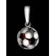 Stylish Silver Pendant With Cherry Amber The League, image , picture 2