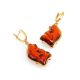 Amber Earrings In Gold-Plated Silver The Lagoon, image , picture 3