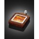 Geometric Wooden Pendant With Honey Amber The Indonesia, image , picture 2