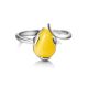 Honey Amber Ring In Sterling Silver The Twinkle, Ring Size: 12 / 21.5, image , picture 4
