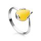 Honey Amber Ring In Sterling Silver The Twinkle, Ring Size: 12 / 21.5, image , picture 3
