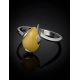 Honey Amber Ring In Sterling Silver The Twinkle, Ring Size: 12 / 21.5, image , picture 2