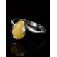 Honey Amber Ring In Sterling Silver The Twinkle, Ring Size: 12 / 21.5, image , picture 6
