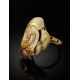 Adjustable Amber Ring In Gold The Triumph, Ring Size: Adjustable, image , picture 2