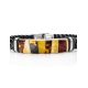 Braided Leather Wristband With Multicolor Amber The Grunge, image , picture 4