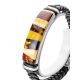 Braided Leather Wristband With Multicolor Amber The Grunge, image , picture 2