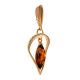 Gold-Plated Pendant With Cognac Amber And Champagne Crystals The Raphael, image , picture 5